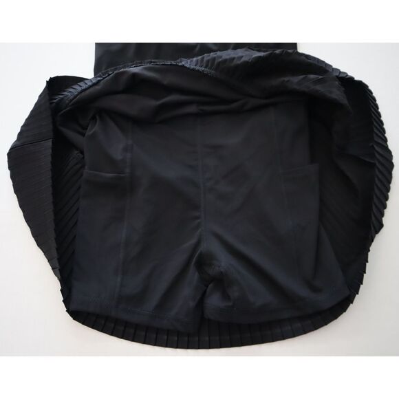 JoyLab 309-09-0910 Womens Sz S Black Knit Asymmetrical Pleated Active Mini Dress - Picture 13 of 16